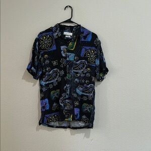 Men's eclectic button down tshirt